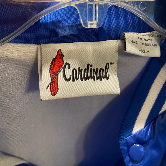 Vintage Kansas City Kelly’s Westport Blue Satin Sportswear Jacket - Picture 3 of 4